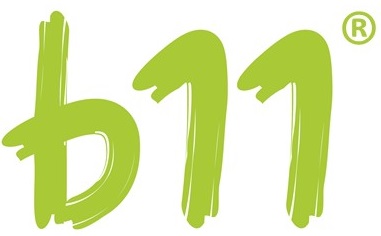 b11 Logo grün mit Marke